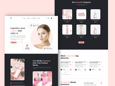 skin care website design