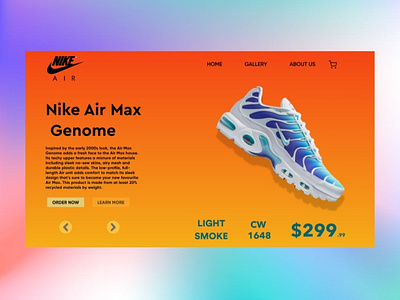 Nike Air Landing page app app design attackontitan branding design icon illustration landing landingpage logo minimal typography vector