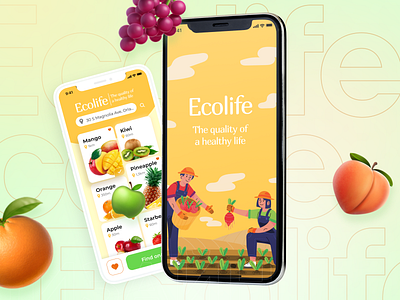 Ecolife UX\UI design app app design mobile ui ux ux