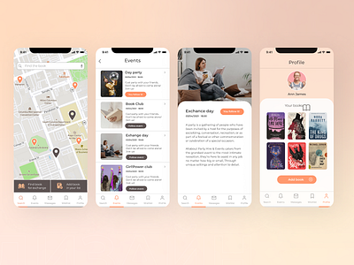 Book crossing UI\UX design app app design design mobile mobile design ui ui ux ux