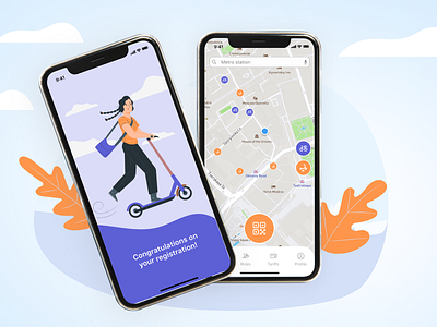 Bikes rent UX\UI design app