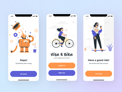 Bikes rent UX\UI design app