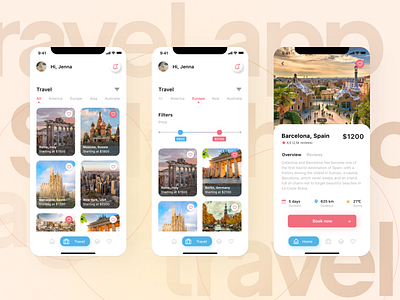 Travel app ui\ux design app design design mobile mobile design ui ui ux ux