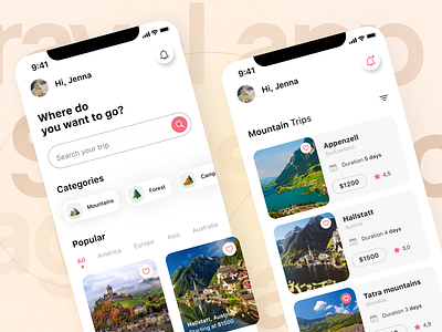 Travel app ui\ux design app design design mobile mobile design ui ui ux ux