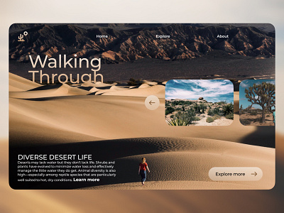 Walking Through. app branding design summer travel typography ui ux vector web