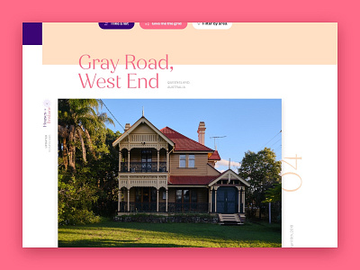 Houses Of website - WIP architecture australia brisbane house photo photography pink typography webdesign website west end