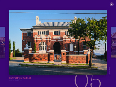 Houses Of website - Photo viewer architecture australia brisbane design fujifilm house lightbox photo photography purple serif sketch typography ui webdesign website