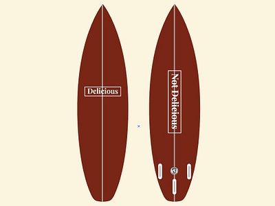 Not Delicious Surfboard illustration surfboard vector