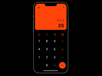 Calculator app calculator dark design minimal ui