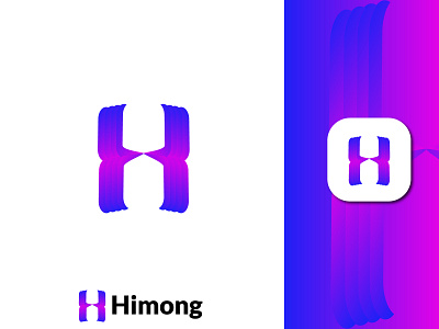 Letter H Modern logo app branding design flat graphic design illustration minimal