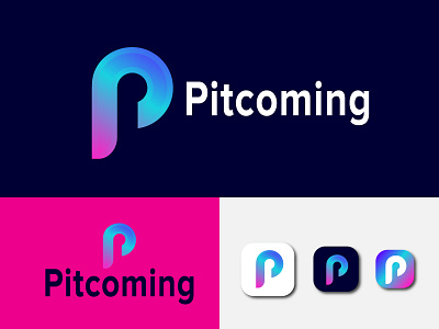 Modern "P" letter logo app branding design flat graphic design icon illustration illustrator logo typography