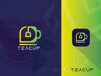 Tea cup logo Design 3d branding design flat graphic design illustration logo ui ux vector