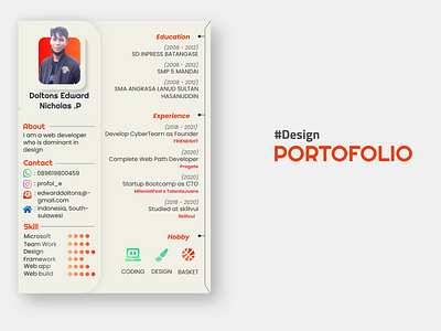 Portofolio cv design graphic design portofolio ui