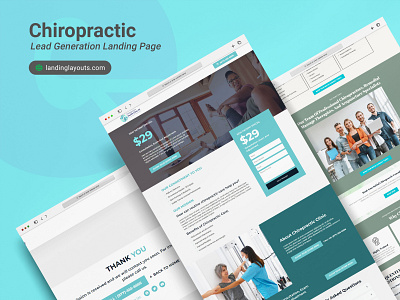 Chiropractic Health Clinic Lead Generation Landing Page branding design landing page lead generation logo template wordpress