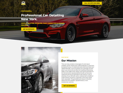 Best Car Wash Lead Generation Landing Page branding design landing page lead generation logo template wordpress