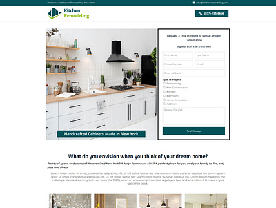 Best Kitchen Remodeling Services Lead Generation Landing Page branding design landing page lead generation logo template wordpress