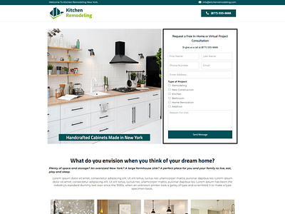 Best Kitchen Remodeling Services Lead Generation Landing Page