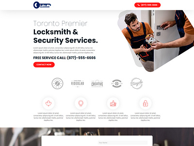 Best Locksmith Services Lead Generation Landing Page branding design landing page lead generation logo template wordpress