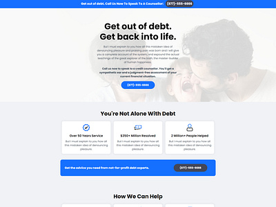 Debt Relief Landing Page landing page lead generation template wordpress