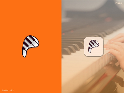 Modern P Letter Logo | Piano 3D Music Logo Icon