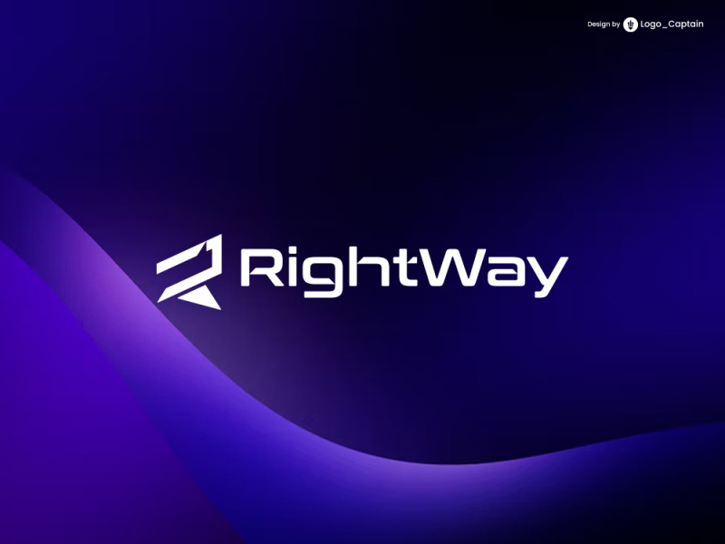 Dribbble RightWay Logo Design.jpg by LogoCaptain Studio