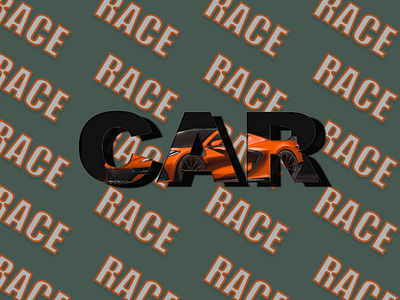 POSTER OF A CAR RACE. design graphic design logo poster