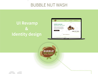UI Revamp and Identity design for Bubble Nut Wash branding ui vector web web design