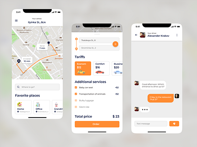 Taxi App Concept Design