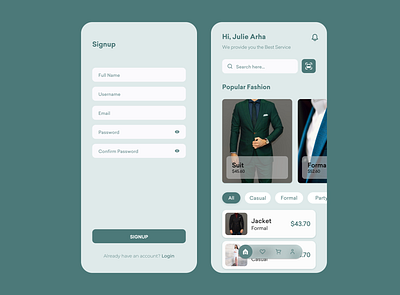 Shop Centre app design minimal mobile ui ux