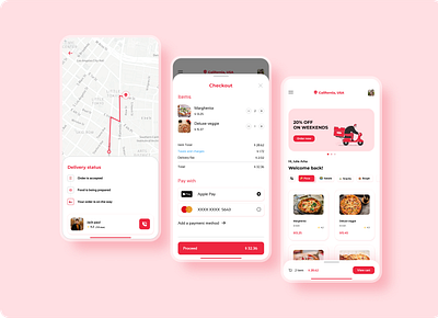 Food delivery app app appdesign dailyui design dribbble figma food minimal mobile ui ui design uidesign uiux ux