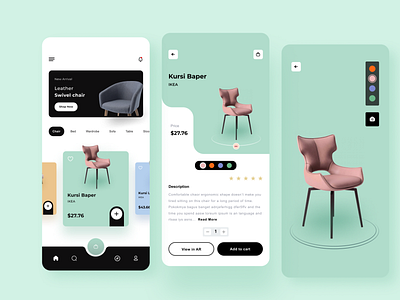 Furniture app by Syeda Sana on Dribbble