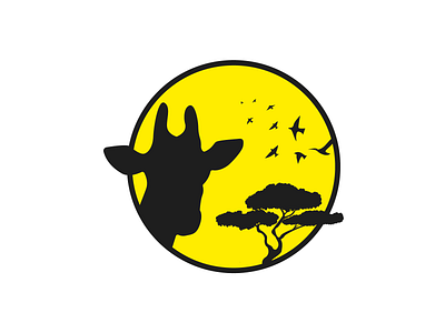 Savanna logo for a zoo circle design giraffe graphic design identity illustration logo logo design logos savannah vector zoo
