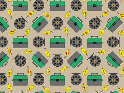 Fishing seamless pattern