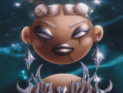 PLUTO art beauty character design cosmos girl illustration photoshop pluto procreate space universe