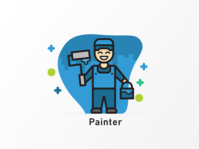 Painter Flat Icon branding design flaticon fresh icon icon icon app icon set illustration project ui