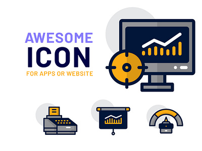 Flat Icon Set For Website