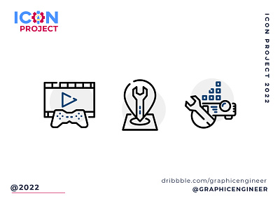 Icon Project - Projector Service Icon Set