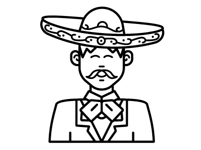 Mariachi IMan icon icon man line icon man mariachi