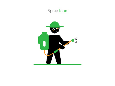 Icon Spray Farmer artwok client color design filled flaticon green icon icon design illustartion illustrator project proposal spray
