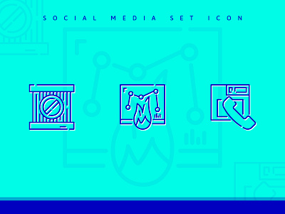 Social Media Set Icon