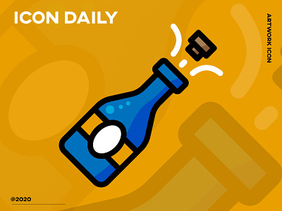 Daily Icon Champagne branding design flaticon fresh icon icon icon design icon set illustration line icon ui