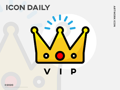 VIP ICON crown fresh icon gold icon icon design illustration king line icon ui vip