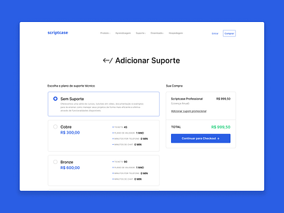 Add Suport Scriptcase Pre-Checkout