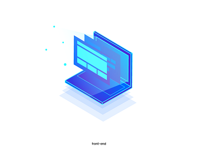 Frontend front end illustration isometric notebook