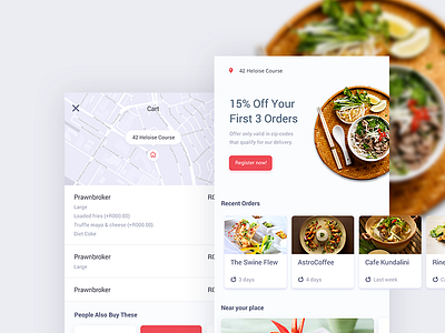 Food Order Delivery App app clean interface food delivery application food preference location mobile app design user interface visual workflow