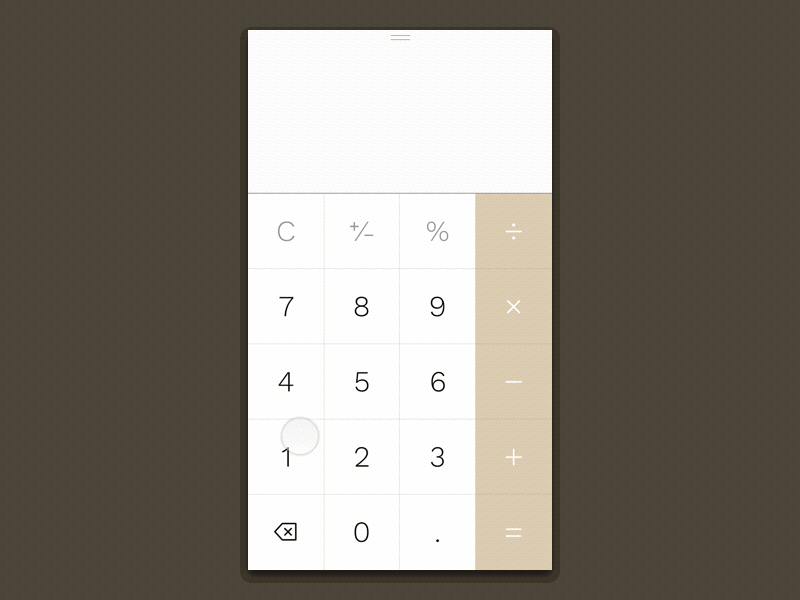 Calculator with Entry History calculator dailyui dropdown figma flat gif interactive iphone minimal principle prototype ui