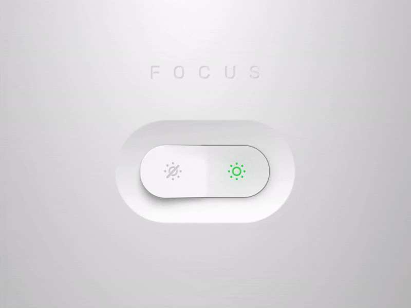 Brain Settings - Focus Switch toggle switch settings skeuomorphic ui dailyui animation prototype framer100 framer js framerjs framer