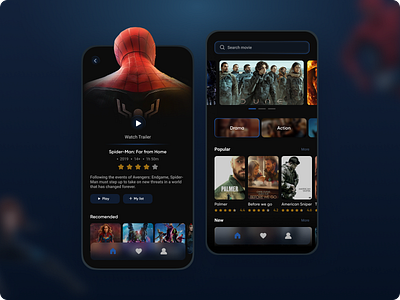 Movie App cinema design mobile movie ui uiux design ux web app
