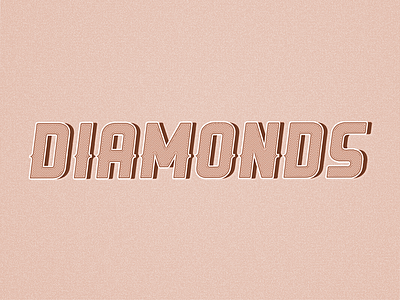 Diamonds typography