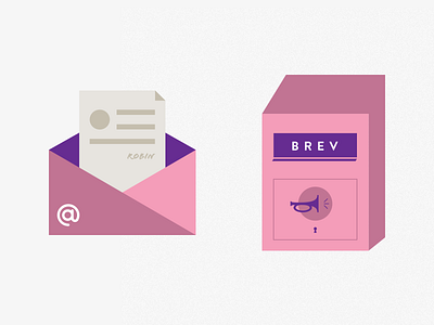 Letter & mailbox illustration